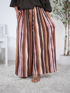 leichte Marlene Hose im Streifen Design