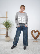 leichtes Sweaty mit Rundhalsausschnitt und "Malibu" Print