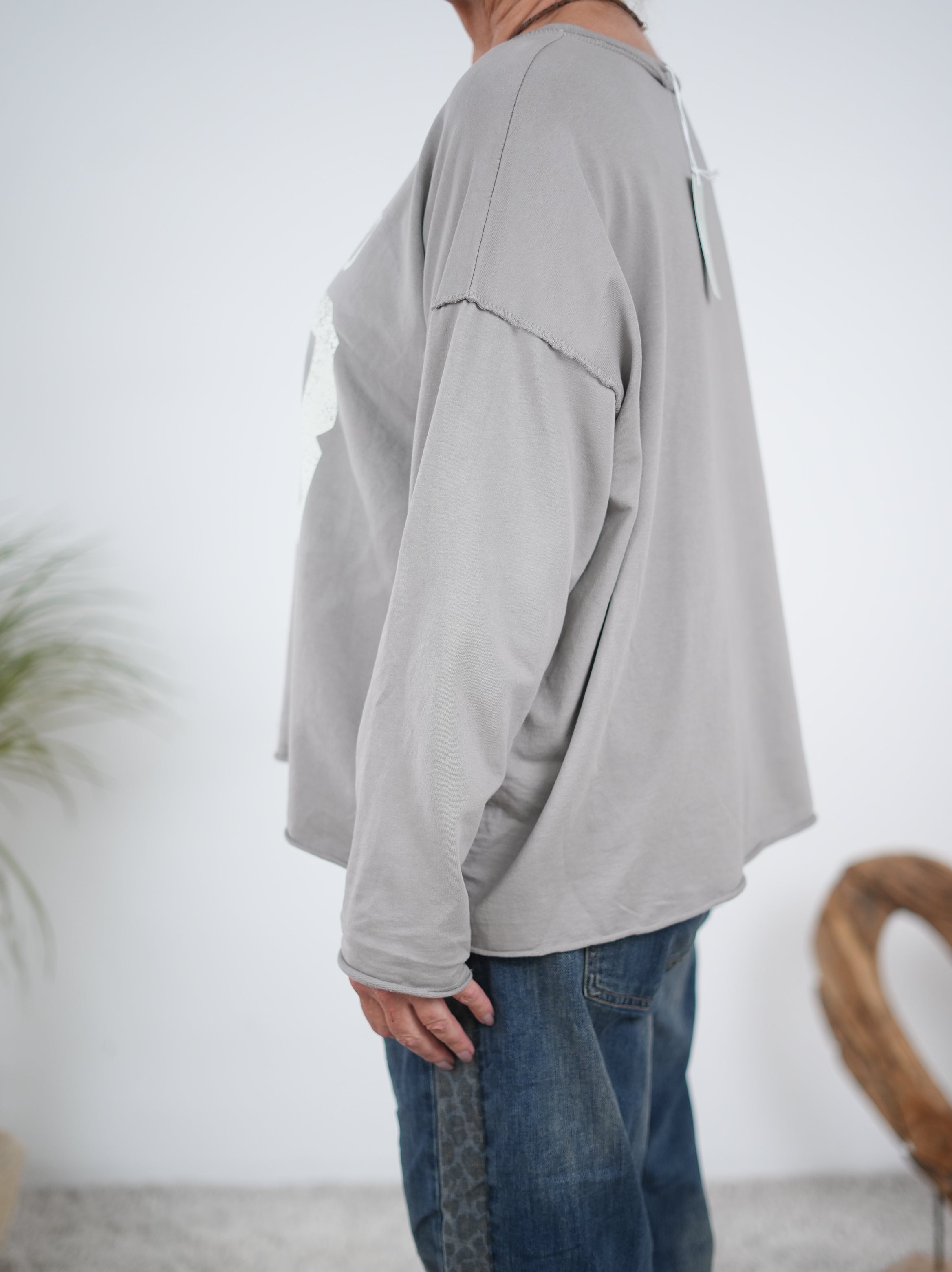 leichtes Sweaty mit Rundhalsausschnitt und "Malibu" Print