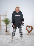 oversize Hoody mit 3D Print Anthrazit