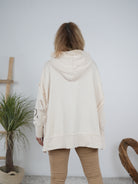 oversize Hoody mit großem Leo Print und Ärmelbündchen