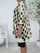 oversize Netz Shirt mit Ketten "Details"