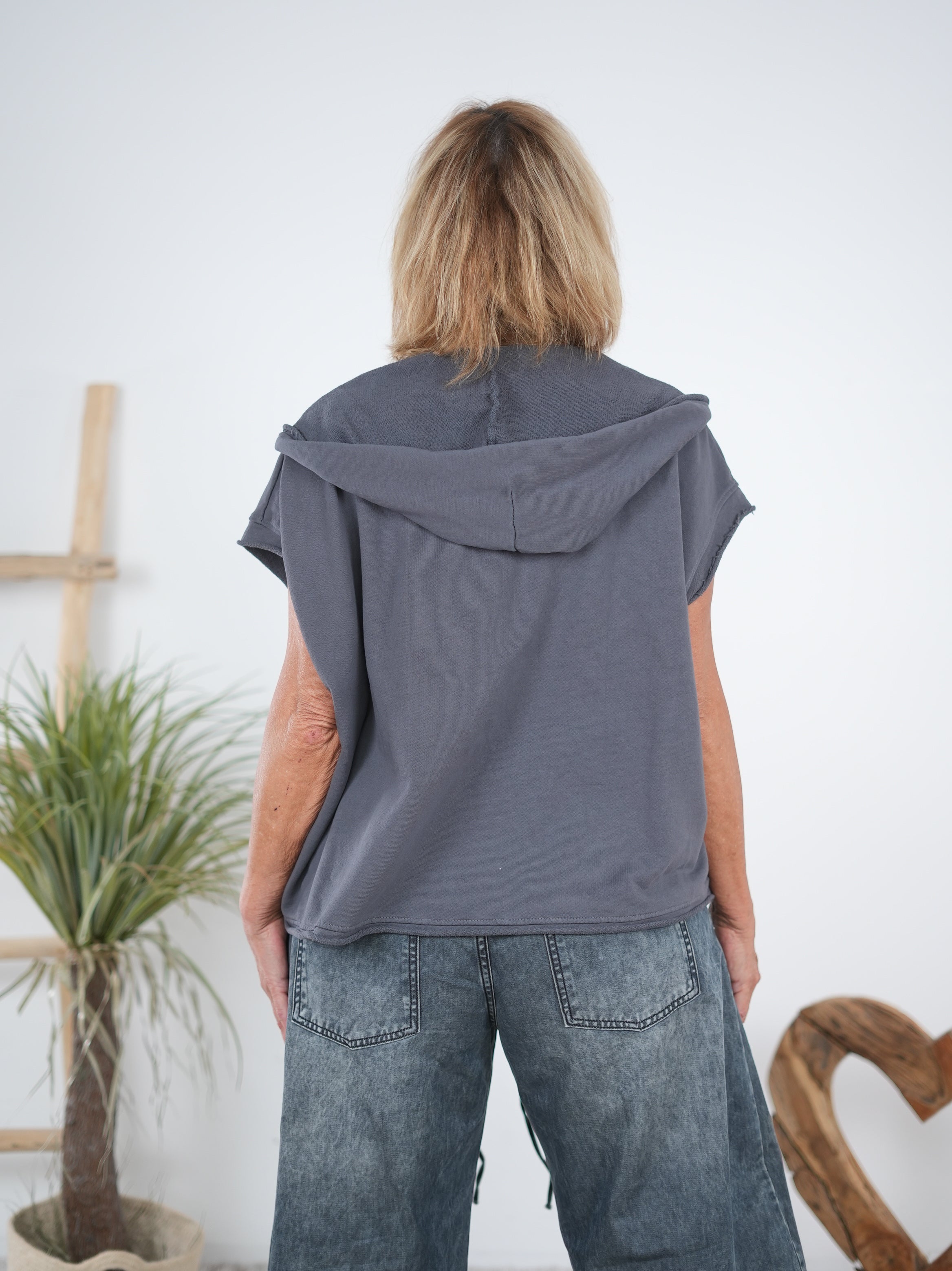 oversize Pullunder mit Kapuze
