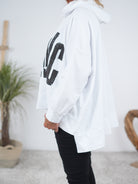 oversized Hoody im Vokuhila Schnitt mit großen Buchstaben
