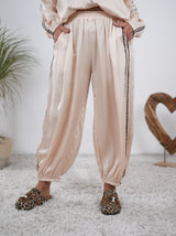 Pumphose im Satin Look Creme