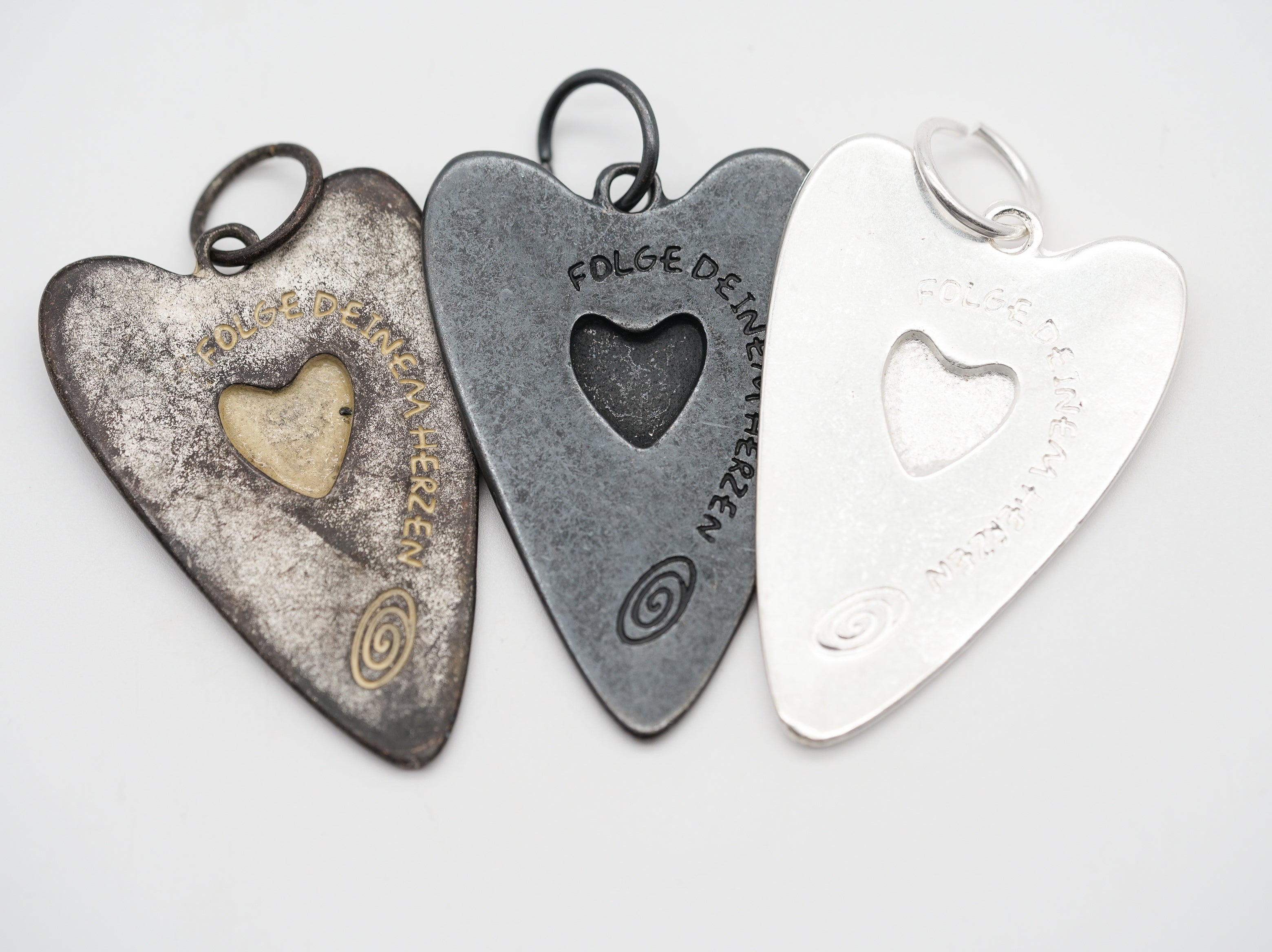 SchauTime Amulett L, Herzen Silber