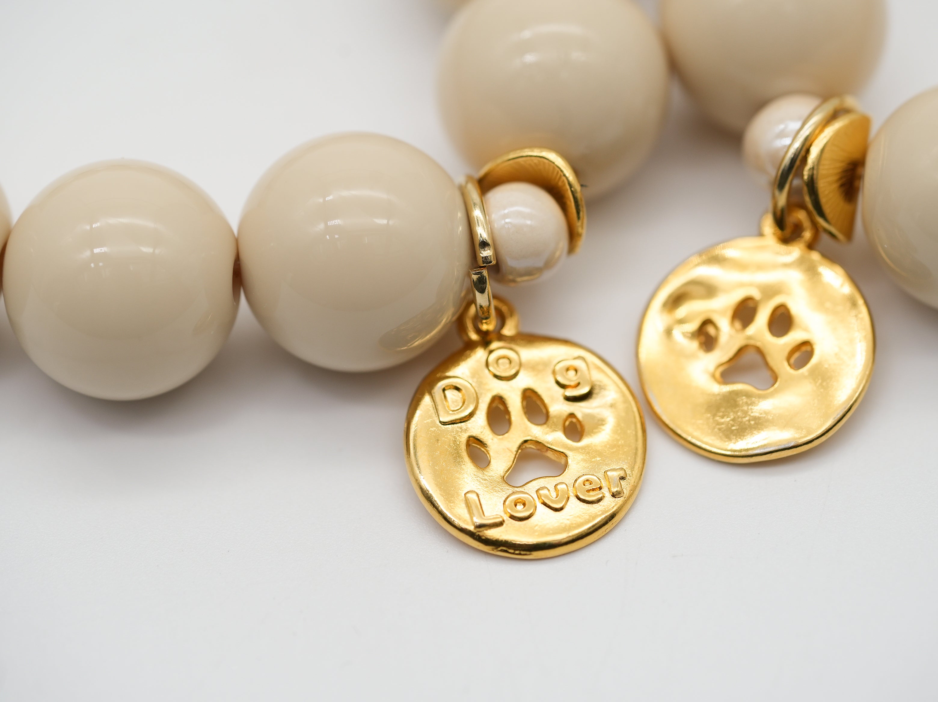 SchauTime Armband, Keramikperlen mit Dog Lover Amulett