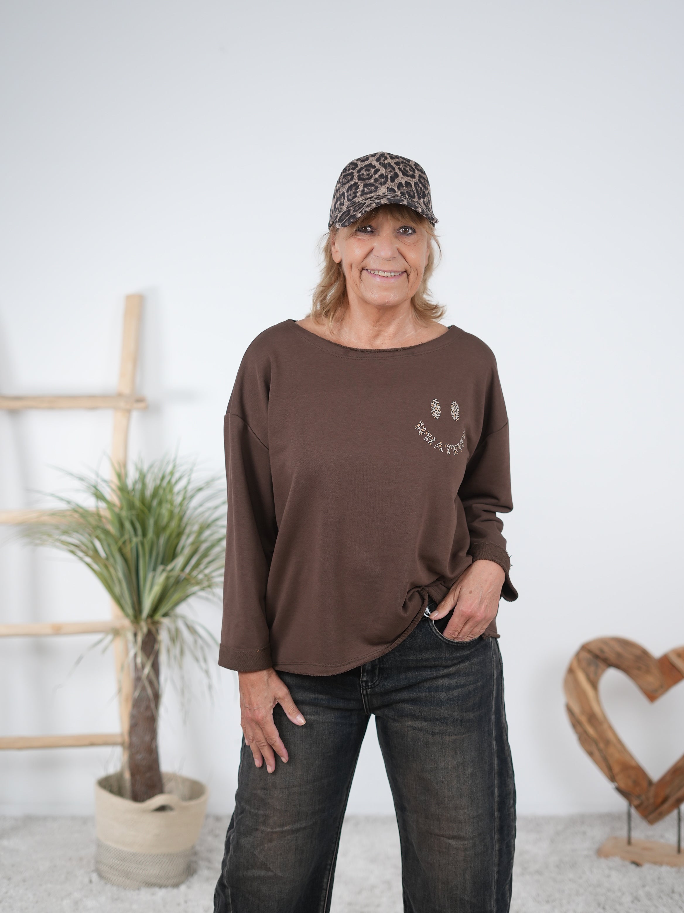 Süßes Sweaty mit Smiley Print