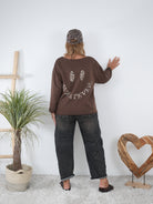 Süßes Sweaty mit Smiley Print Schoko
