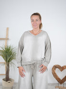 Sweaty mit ausgefallener Waschung Taupe