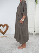 T-Shirt Kleid mit V-Ausschnitt