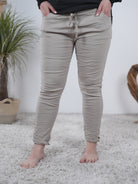 unifarbene Basic Jogpant Beige