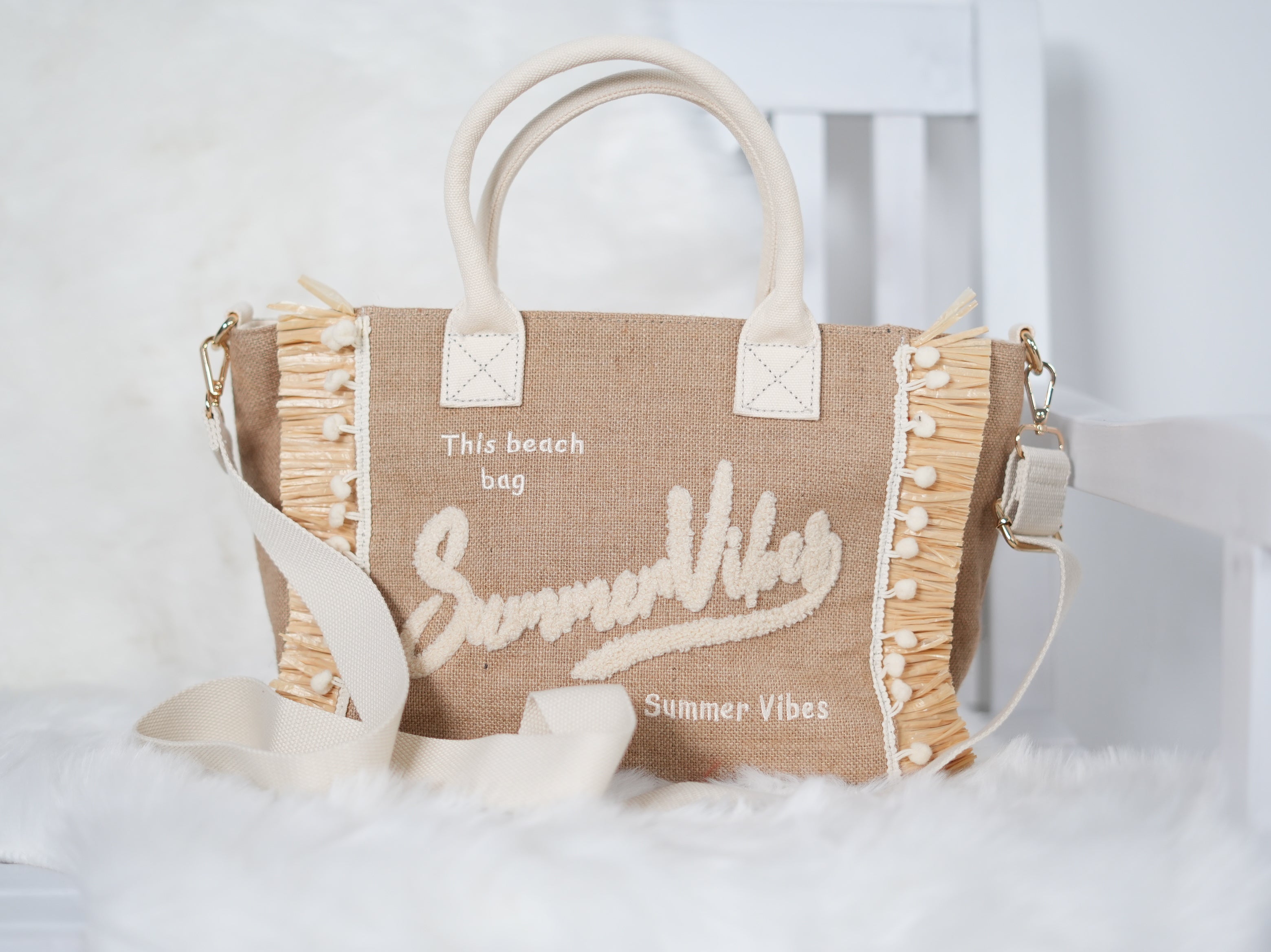 Verspielte Tasche, "summervibe" Beige Beige