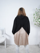 Weicher Hoody mit Plissee